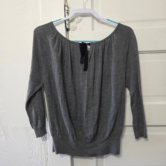 LOFT by Ann Taylor Woman's Grey Woman's Long Sleeve Top size M - Picture 2 of 7